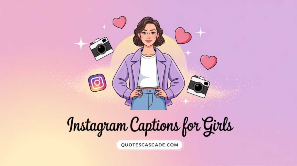 "Create stylish and confident Instagram captions for girls, perfect for selfies, fashion posts, and fun moments."