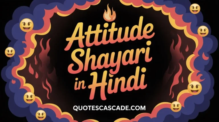 Attitude Shayari in Hindi – Bold and stylish quotes about self-confidence and swag for social media and status updates.
