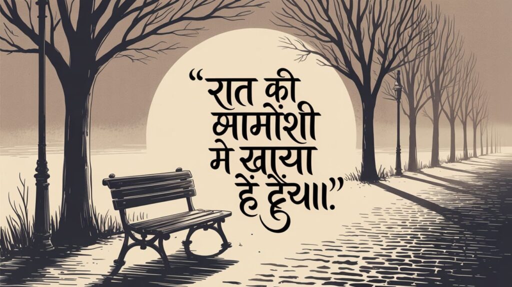 Chand Shayari Gulzar​ image